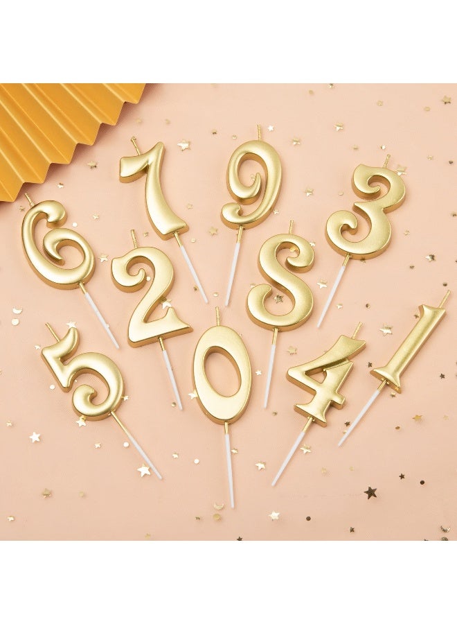 PHD CAKE 10-Count 0-9 Gold Number Birthday Candles, Number One Birthday, Gold Number Candles, Party Celebration, Baby Showers - Image 3